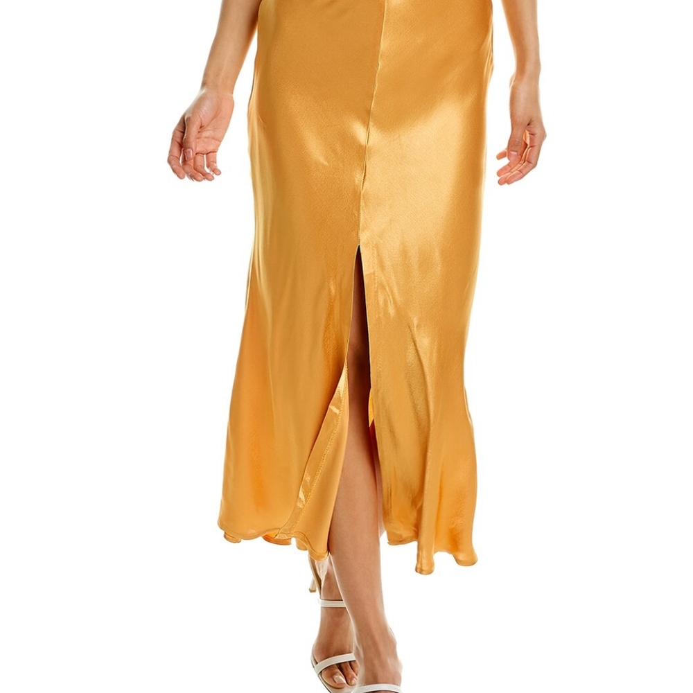 Bardot Slip Skirt in tangerine AU 10=US 6 waist is elasticized, 100%viscose